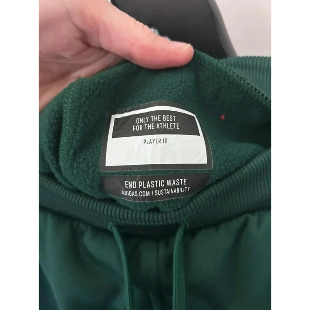 Adidas Men's Team Tapered Joggers Pants Dark Green Player ID Size Small
